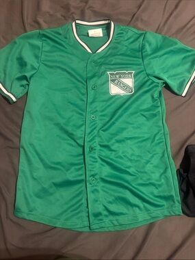 New York Rangers Green St Patrick’s day Jersey Button-Up Jersey 2026